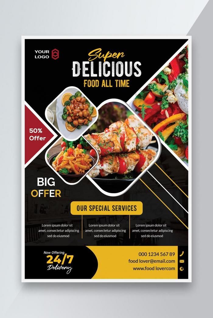 Super Delicious Resturant Food Flyer…